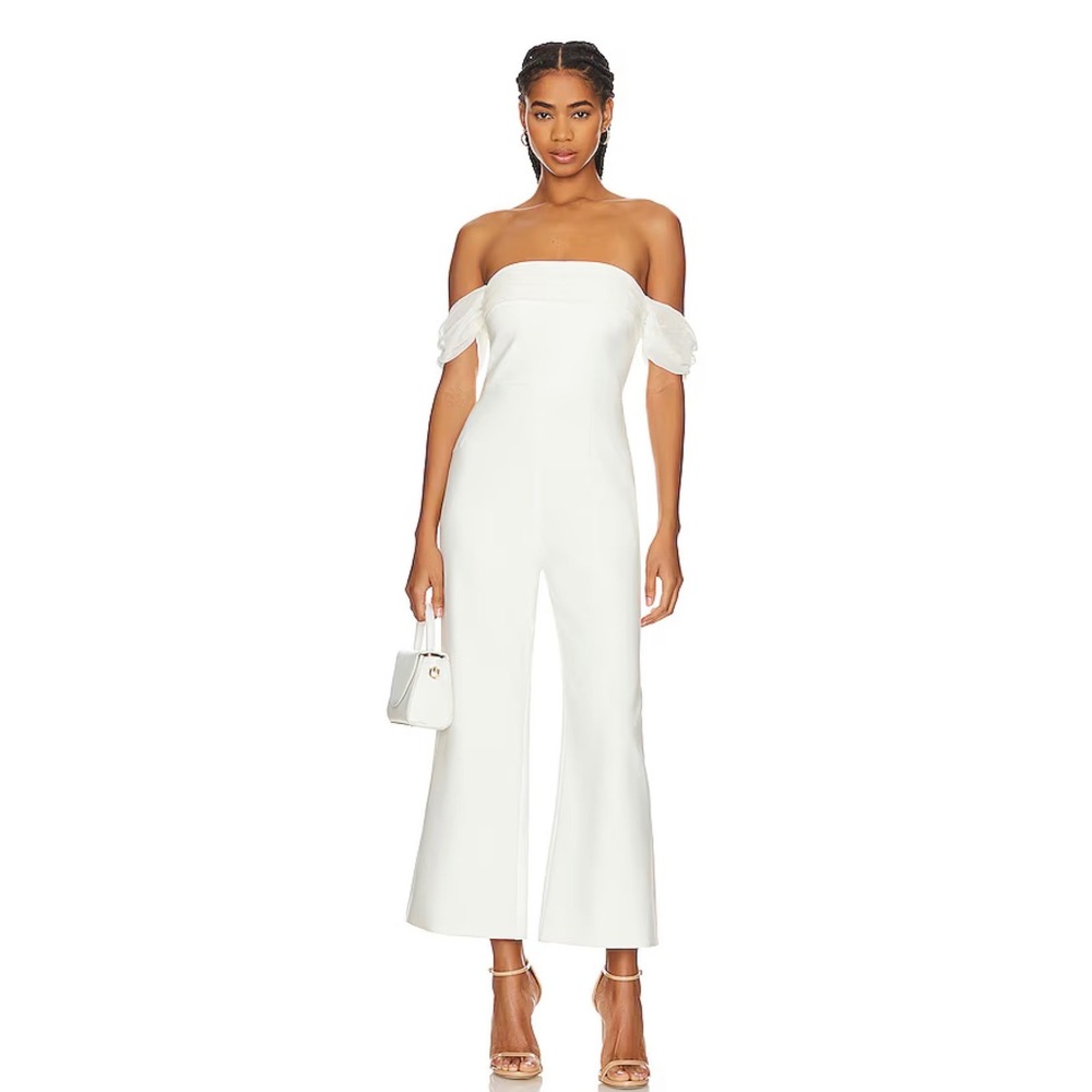 LIKELY Paz Jumpsuit in White Size 6 Defect